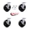 Service Caster 8 Inch Glass Filled Nylon Caster Set with Roller Bearings and Brake/Swivel Lock SCC-30CS820-GFNR-TLB-BSL-4 - alternate 5